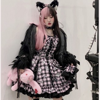 Skeleton Bear Gothic Lolita Dress JSK by Diamond Honey (DH53)